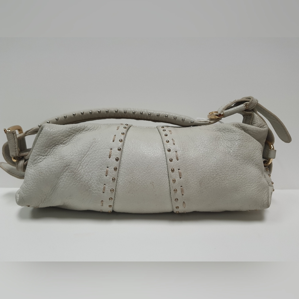Withe Leather Handbag - image 1